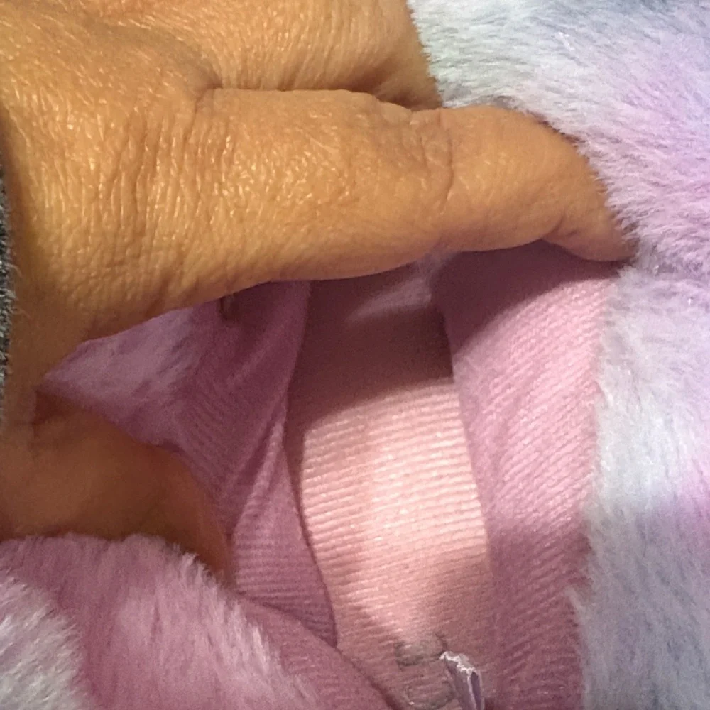 Place Multicolor Plush Bear Slippers